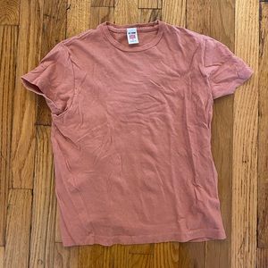 Re/done Hanes The Classic Tee S Small Orange Clay
